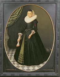 Ovaal portret van een dame